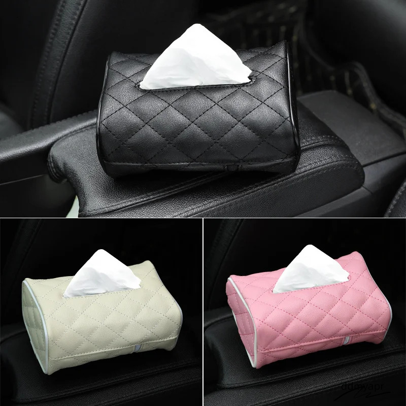 1 Pcs Black With Disposable Napkins Boxes Accessories Tissue Bag Organizer Car Decoration Auto Ddmydec Storage Ddmydec Ddmydec Ddmydec