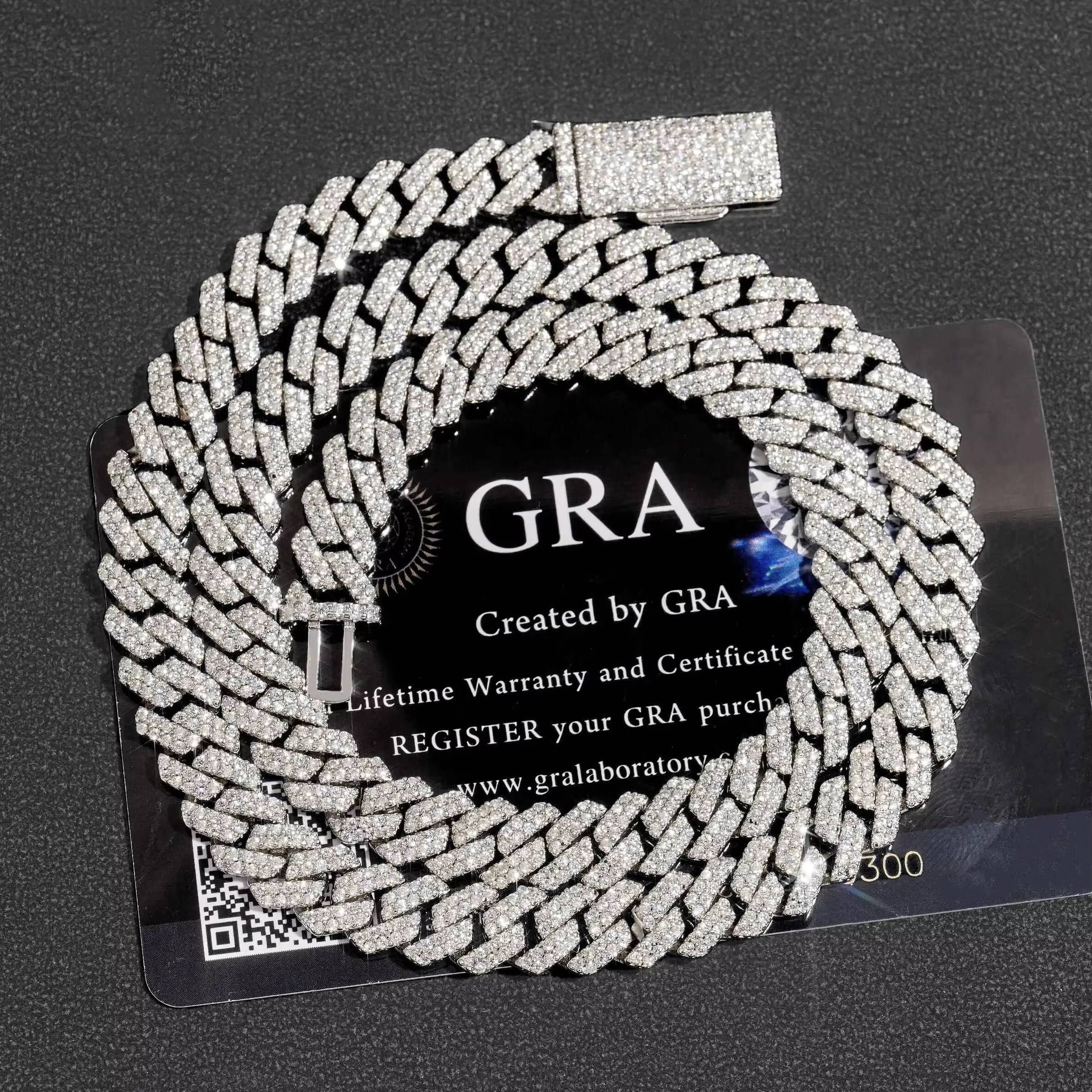 Fast Ready to Ship 8mm 2row Cuban Link Chain Moissanite Hip Hop Jewelry 925 Silver Iced Out Cuban Link Bracelet