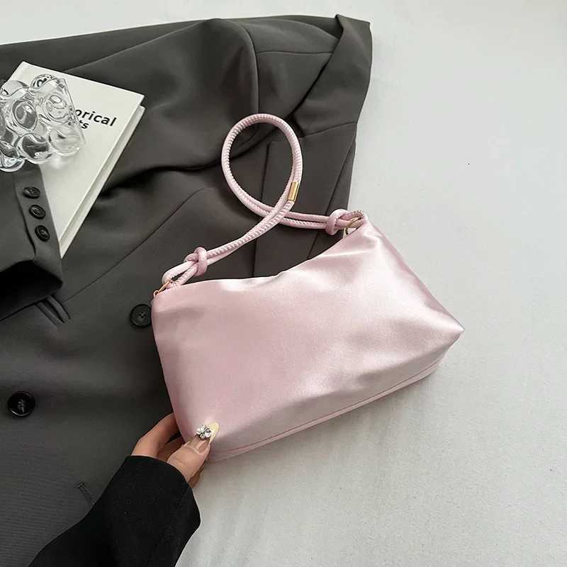 Elegant Shoulder Bag for Daily Commuting Smooth Cloth Satin Women Underarm Bag Lady Handbags Soft Travel Totes Z250903