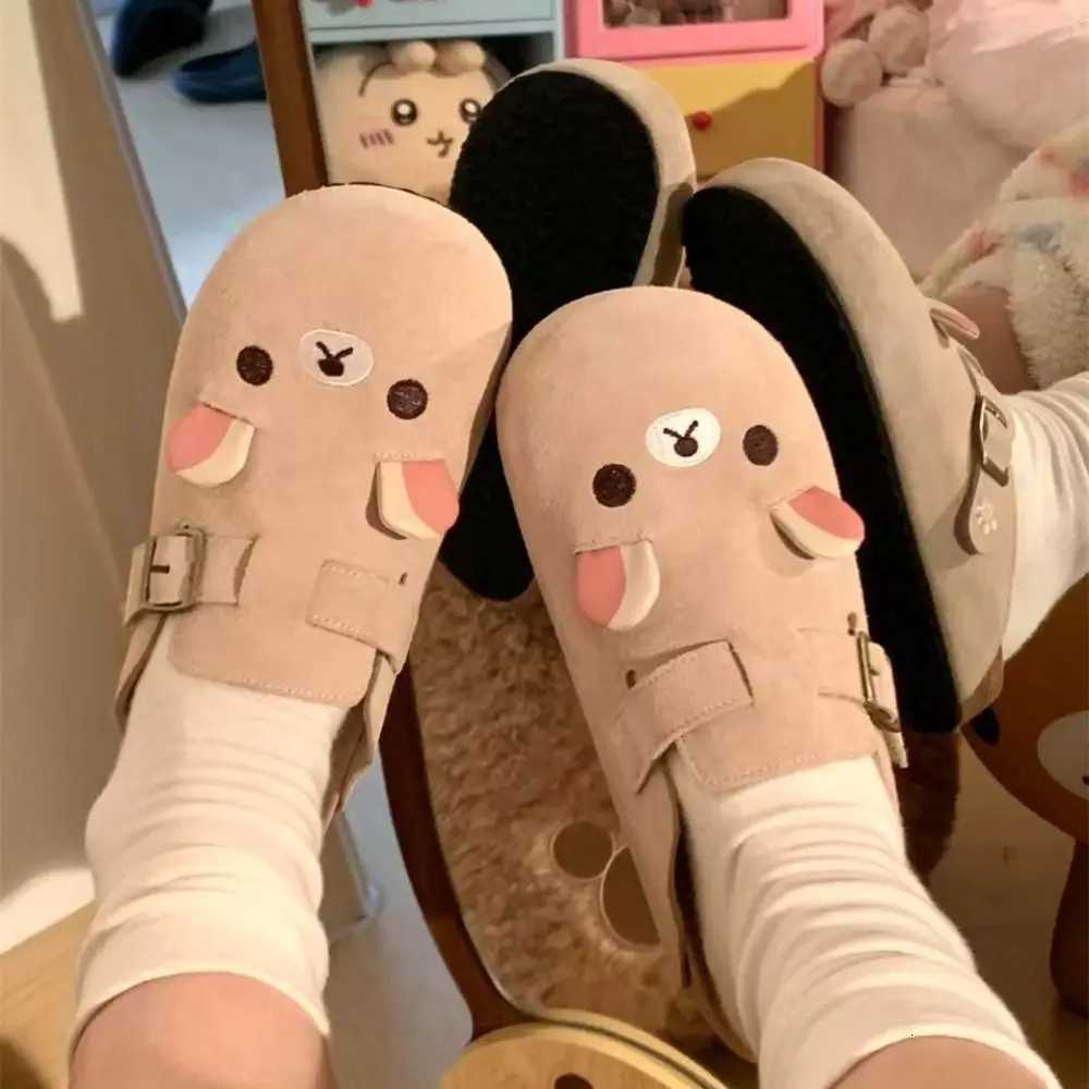 New Thick Bottom Rilakkuma Womens Shoes Cartoon Retro Anime Periphery Height Increase Cute Rilakkuma Slippers W250905