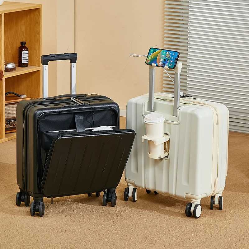 Luggage female small 18 inches suitcase swivel wheels male student durable sturdy thick password travel case Z250905