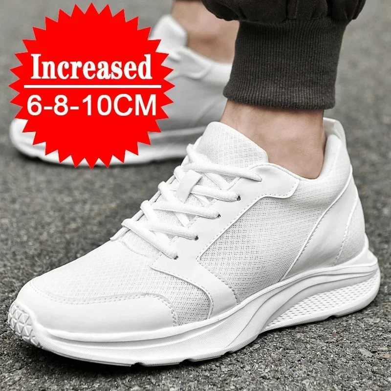 Men Elevator Shoes Height Increase Sneakers Shoes for Men 10cm Sports Casual Shoes Invisible Inner Heightening 8cm White Shoes Z250905