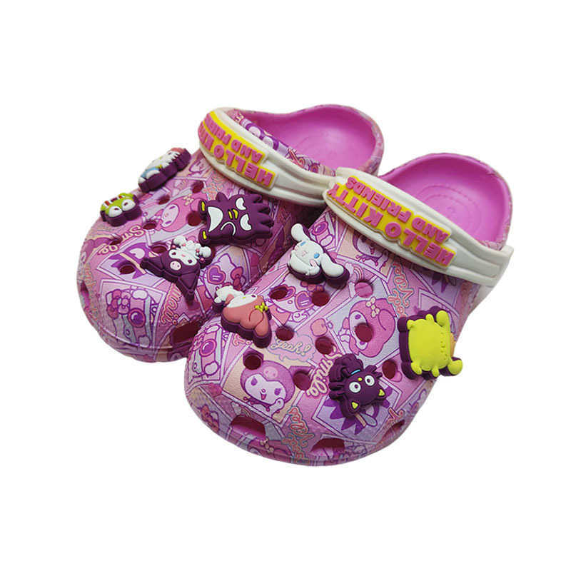 New Cartoon Hello Kitty Melody Cinnamoroll Slippers Summer Cute Indoor Thick Bottom Non Slip For Hole Shoes Home Sandals Gift w250718