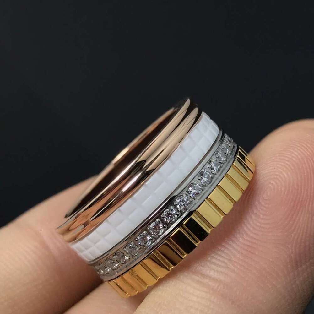 High Version Baojia Poetry Dragon Fortune Couple Gear Rotating Unisex Rings Bands
