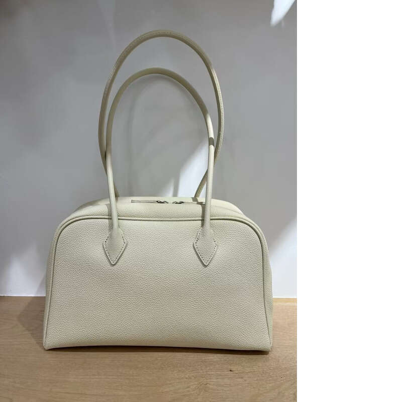 Women Bag Fashion Bag Leather Bag Korean Style Niche Design Top Layer Cowhide Boston Commuter Shoulder Bag