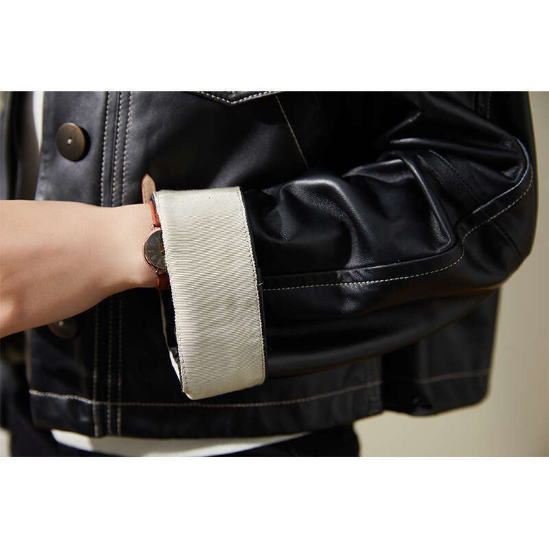 Feels Great~ Genuine Sheepskin Coat Spring Autumn New Women's Short Leather Jacket B5