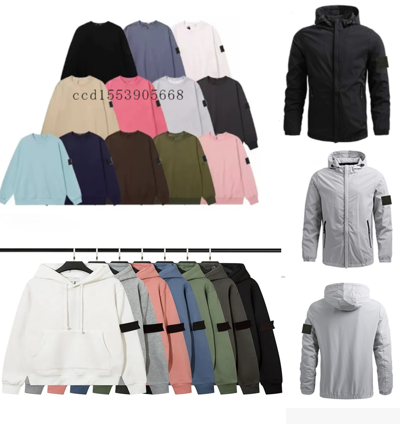 mens jacket coat stones jacket compass hoodie designer Spring and Autumn Windbreaker Coat Travel Thin Section Windproof Large Size Coat z8s2a
