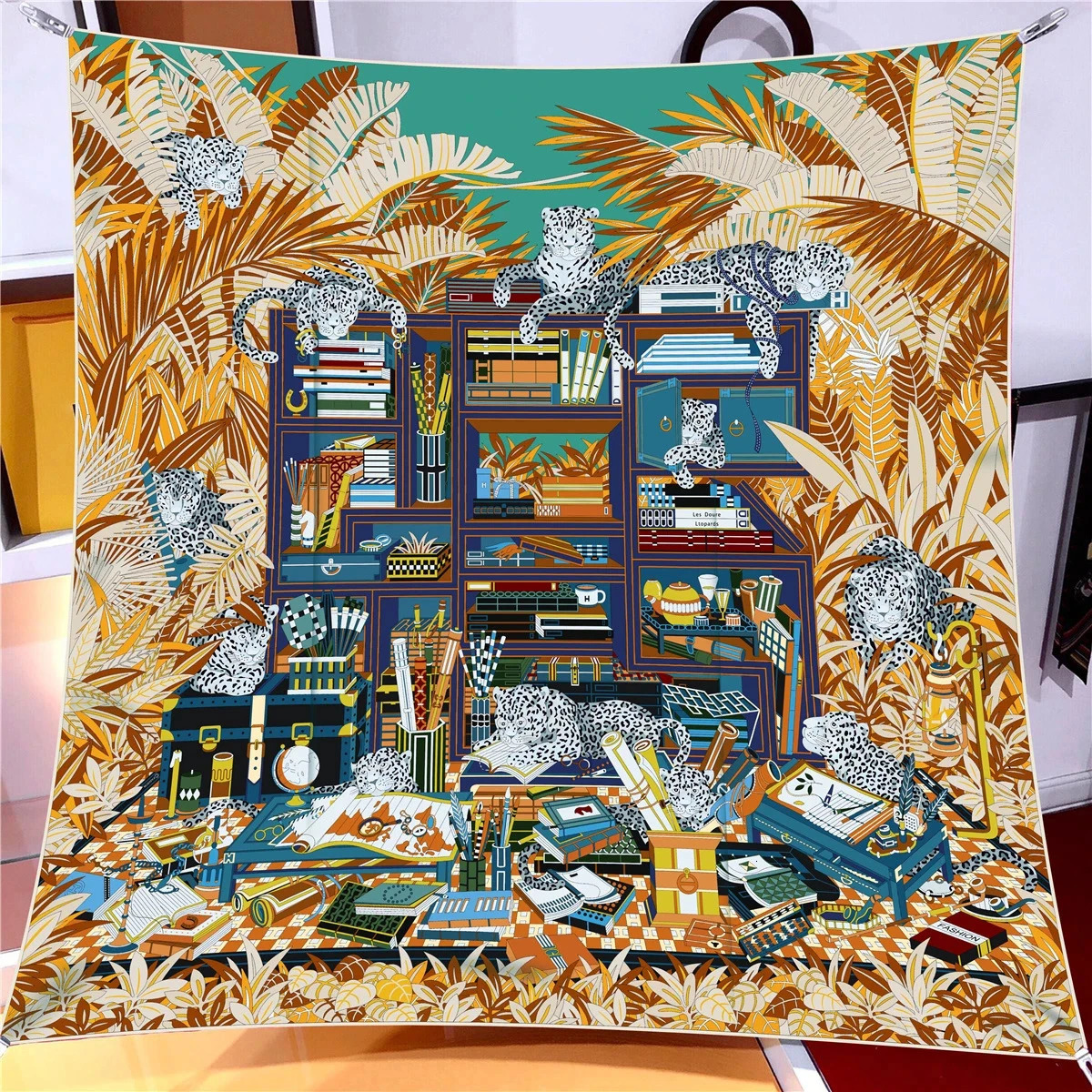 Summertime 9090CM Floral Scarf Shawls Fashion Beach Sunscreen Silk Scarves Print Square Headband Bandannas 250905