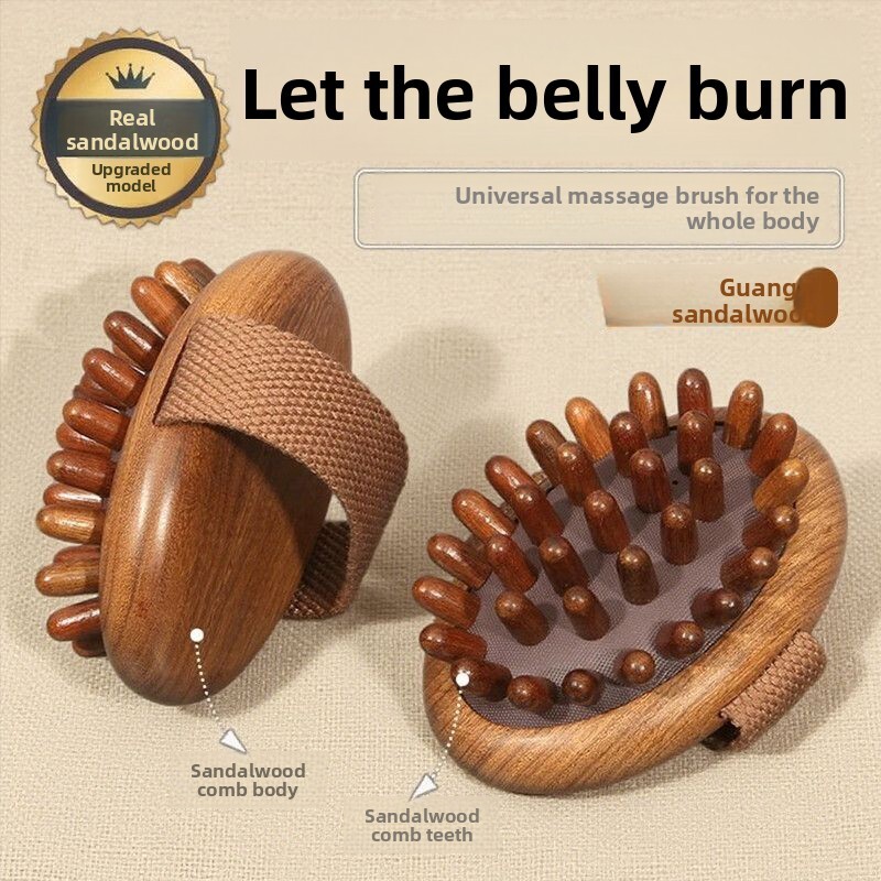 Beech Wood Universal Brush for Whole Body, Belly Rubbing, Waist Abdominal Massage, Liver and Gallbladder Meridian Pulse Brush, Massage Scraping Board