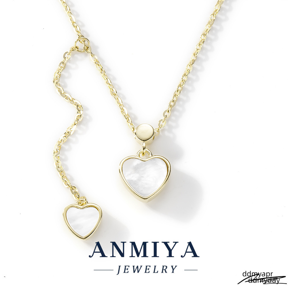 Jewellery Findings Gold Heart ddmyday Fine With Double Ddmyday Hearts White Shell Zircon Sier Cute Style Fashion Jewelry Set Ddmyday Ddmyday Ddmyday D