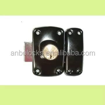 French-style latch operation rim and bolt lock for wooden door locks