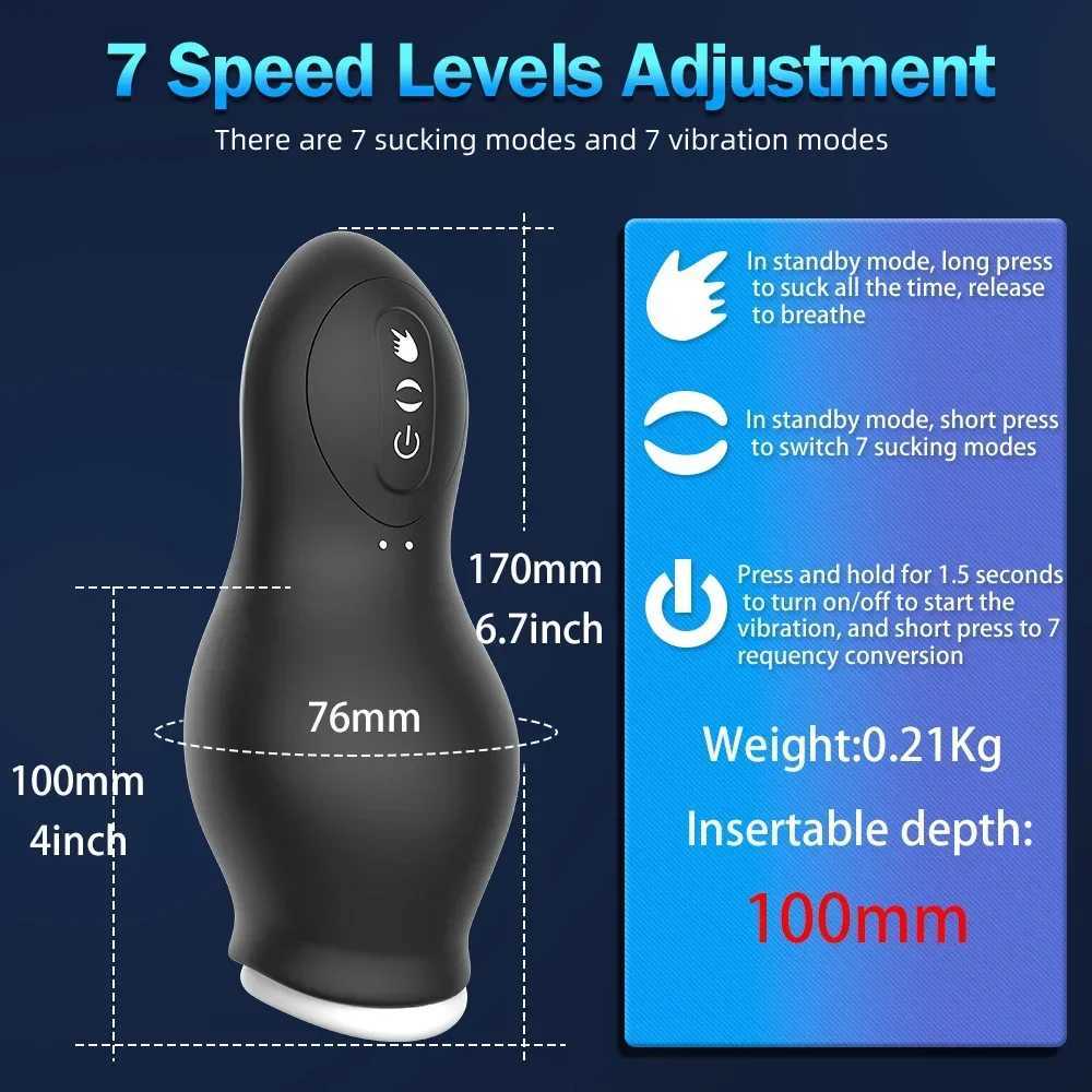 Masturbation Cup Blowjobs Machine Masturbator for Men Automatic Sucking Male Machine Oral Vaginal Penis Vibrator Sex Toy for MenXJ250905