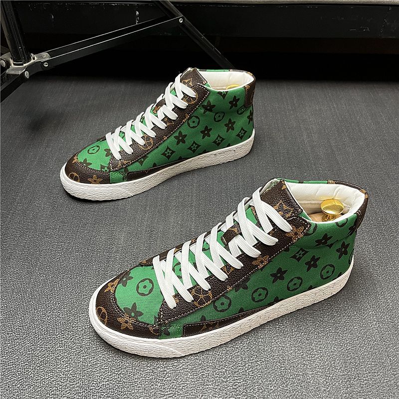 casual shoe Free shipping leisure sports High top board Versatile shoes spirit of young men trendy youth lace up high top men's shoes hot