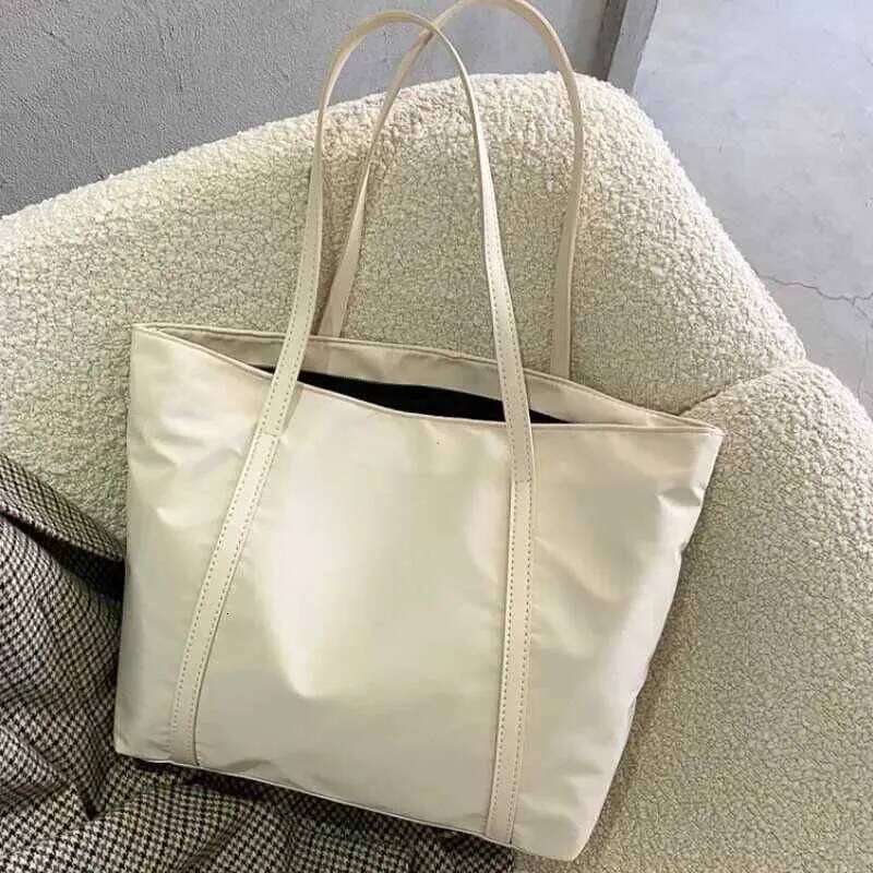 Simple Shoulder Bag Handbag Oxford Top Handle Totes Female Large Capacity Shopping Street Zipper Bags For Women