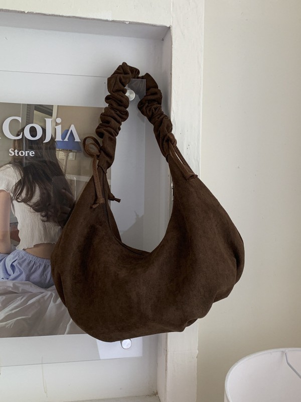 Autumn New Solid Color Fashion Versatile Popular Armpit Simple And Elegant Shoulder Large Capacity Commuting Bag