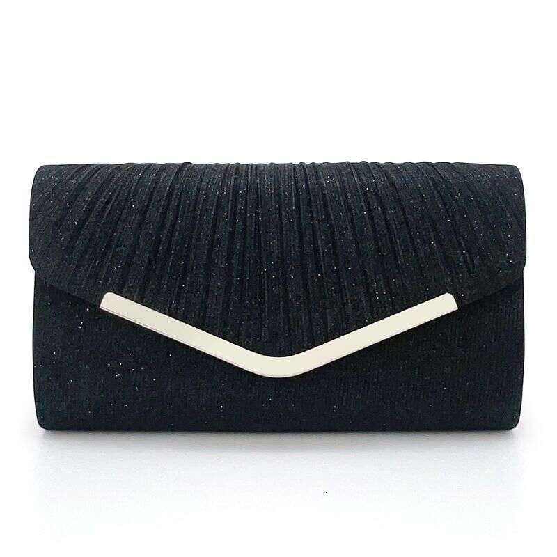 Fashionable Pleated Envelope Elegant Dress, Evening Handbag, Party Gown Bag, Women's Banquet Bag