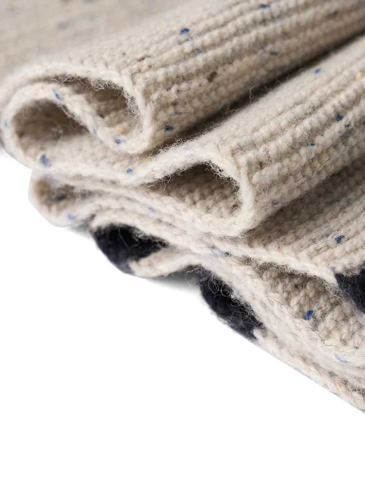 SIMWOOD Warm Autumn Winter Wool Blend Scarf Unisex Vintage Striped Knitted Yarn Thick Men Women ScarfXJ250905