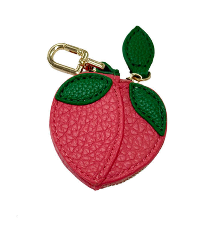DHEssentials Fruit coin purse, gift keychain, leather bag, pendant, ins fresh and simple change storage bag