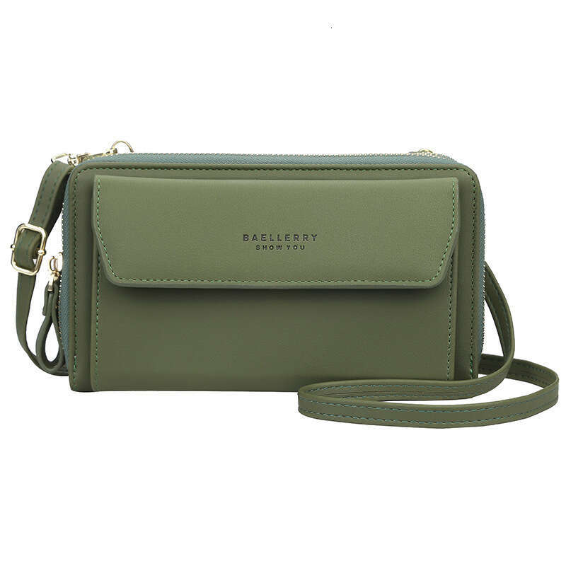 Baellerry New Women's Crossbody Korean Fashion Large Capacity Wallet Versatile Zipper Phone Bag