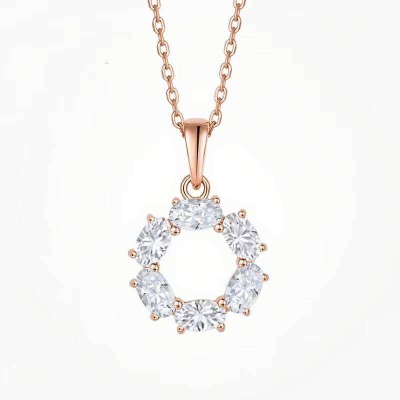 Jewelry Women's Fashionable Simple Moissanite Pendant Necklace Can Be Customized Wholesale Manufacturer