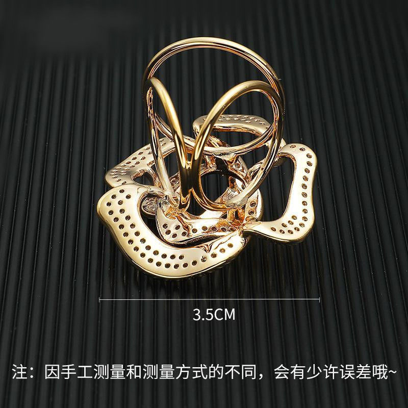 Elegant Rose Brooches Temperament Fashion Alloy Rhinestone Camellia Corsage Badge Pin Accessories Diamond Inlay