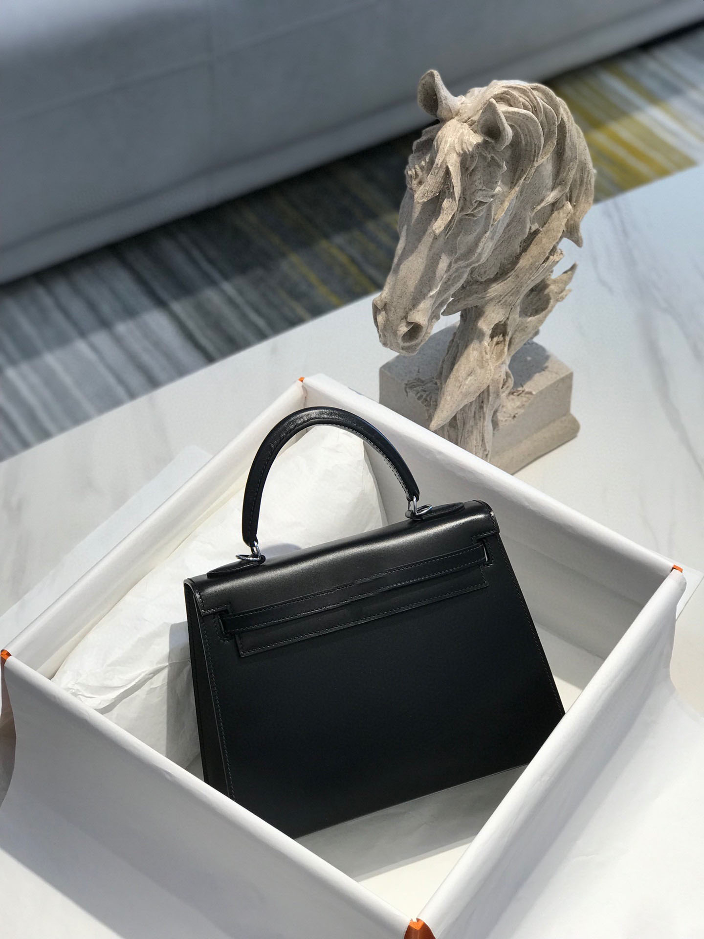 10A Top Quality Hand Box Leather Luxury Designer Handbag Platinum Bag 25/28/32cm Black Box Leather Silver Buckle Handmade Custom Handheld Goods f89 KSVW