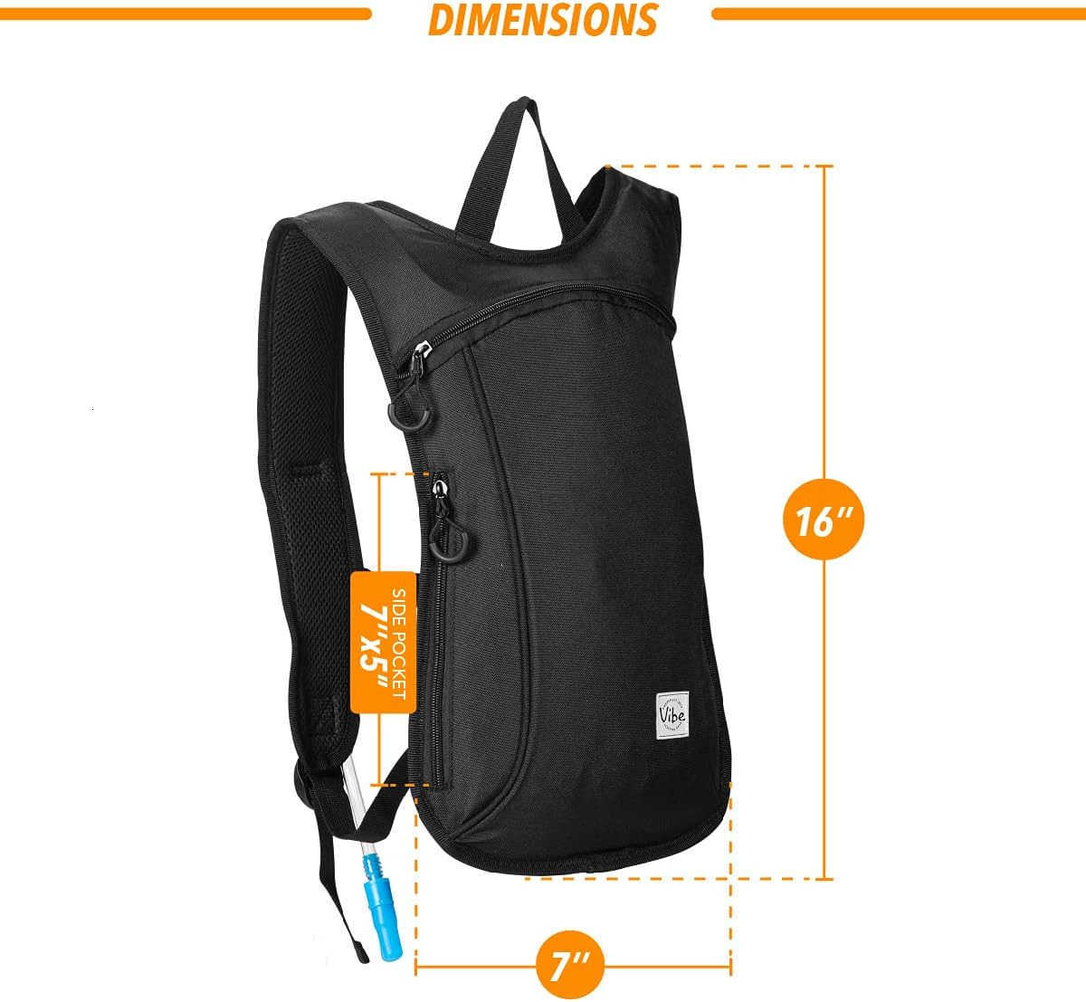 Hydration Pack Backpack with 2L Water Bladder for Women Men Teens Kids Hydropack Hydro Sports Outdoor Running Camping Hiking Festivals Raves M250905