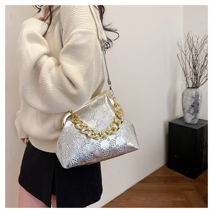 Luxury Brand Designer Bag New Chinese Style Gold Clasp Bag 2025 Summer New Trendy Chain Handbag Versatile Fashion Single Shoulder Crossbody Bag For Wo