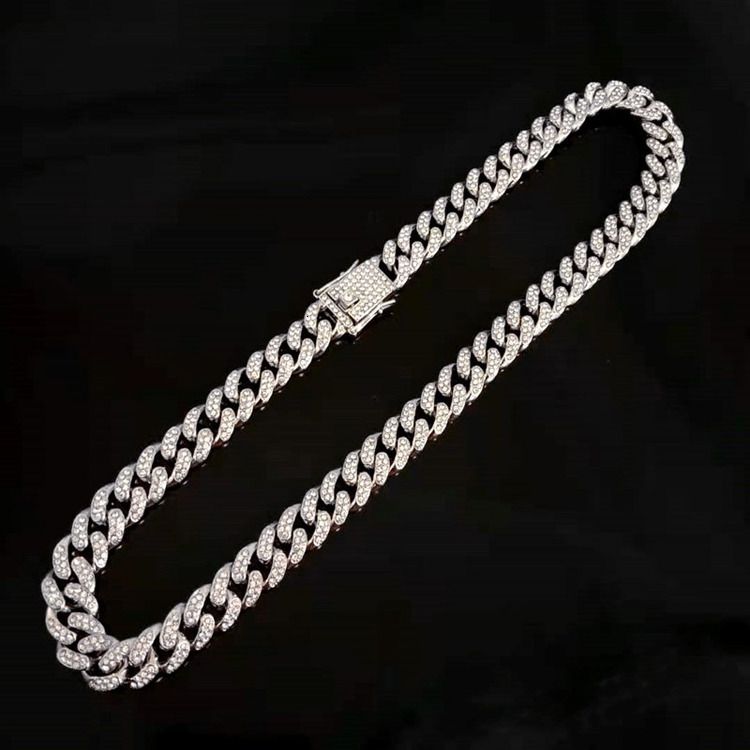 GZYS JEWELRY Wholesale Hot Sale Necklace Hip Hop Gold Cuban Link Chain Iced Out