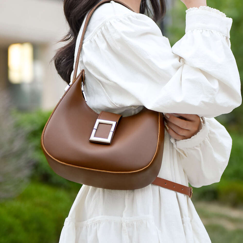 Dhpet_Wholesale Women's Crescent Crossbody Minimalist PU Leather Shoulder Bag Casual Moon Shape Purse For Daily Use