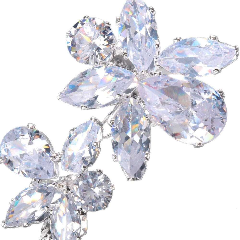 DHpet Stylish Long Drop Earrings with a Touch of Luxury - Bridal - Ready Full - Set Zircon Earrings