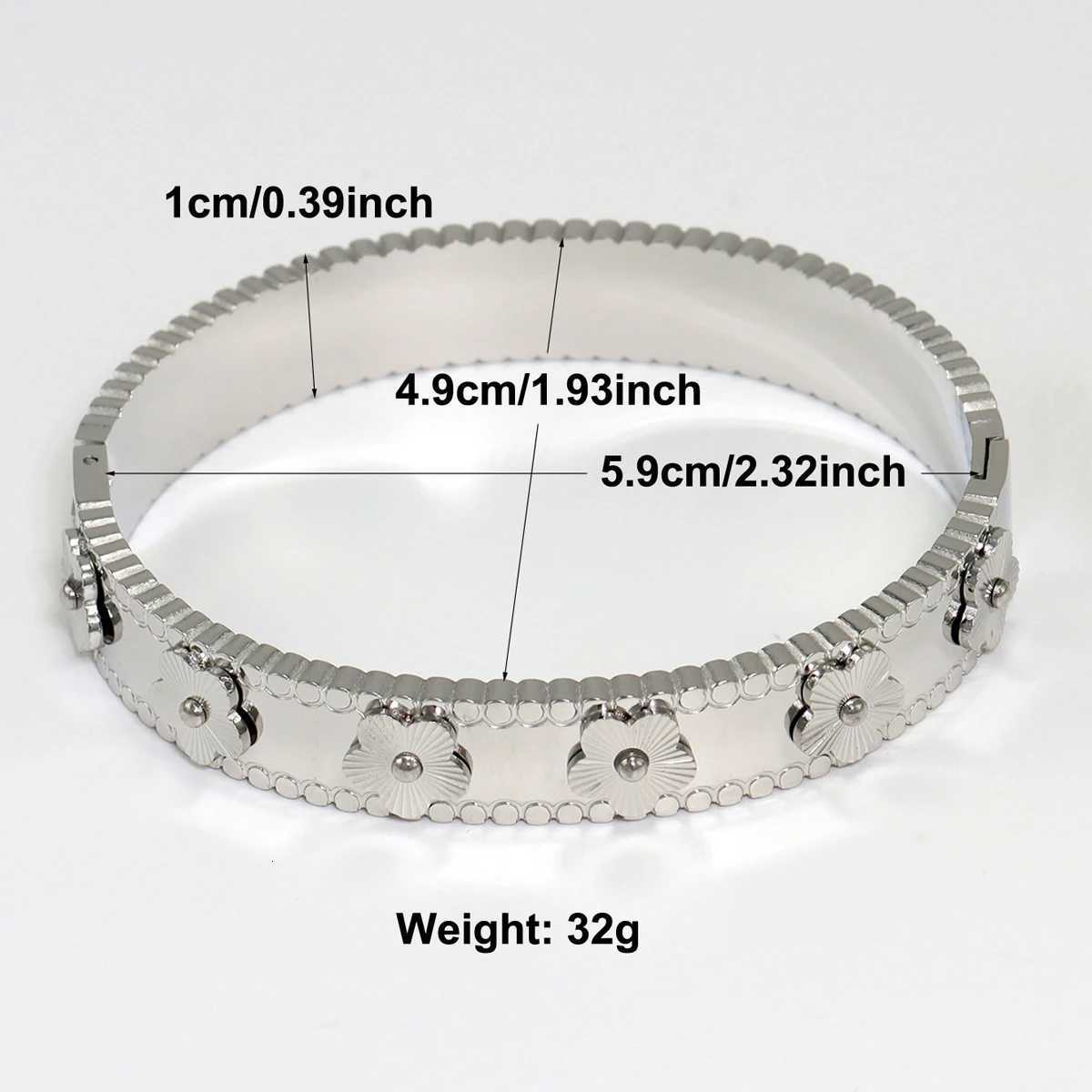 luxury New Fashion Gold Color Stainl Steel Hot Selling Plumboss Bangles For Wen Luxury Five Flower Bracelet Jewelry Gift S250905