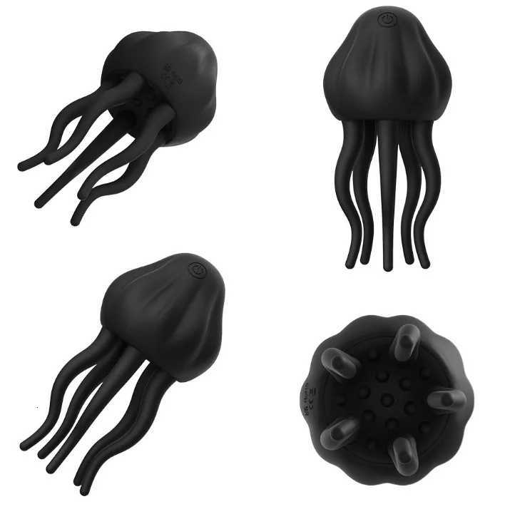Small Jellyfish Penis Glans Exercise Masturbator Male Electric Multifrequency Pressing Fine Desensitization Sex ToyXJ250905