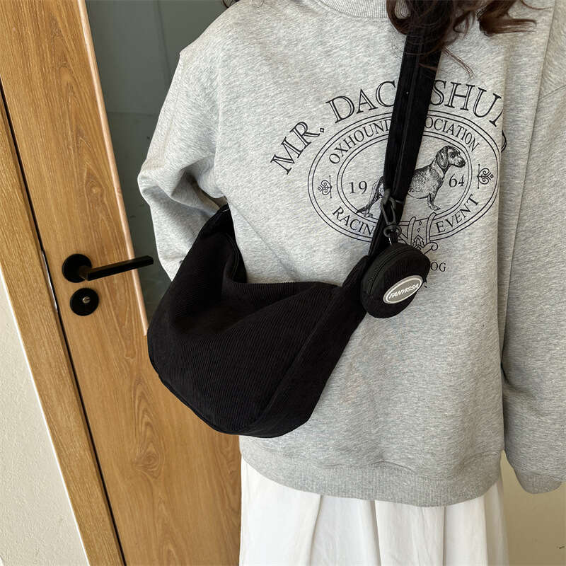 Solid Color Large Capacity 2024 Autumn Winter New Korean Style Simple Single Shoulder Crossbody Mother Dumpling Bag Trendy