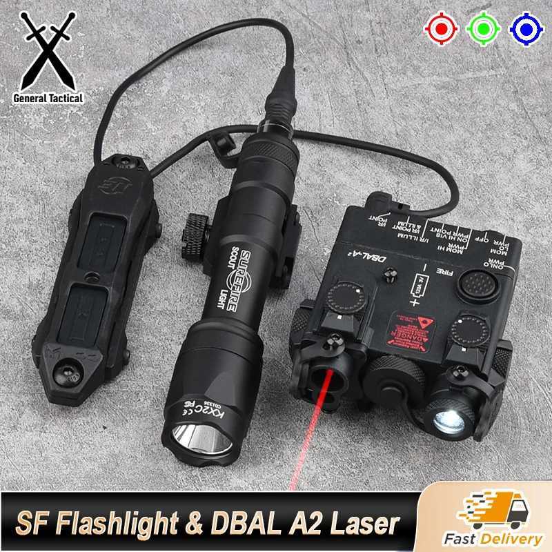 WADSN Tactical DBAL A2 RedGreenBlue Laser SF M300AM600C Flashlight Remote Sitch Set LED White Light For Airsoft HuntingXJ250905