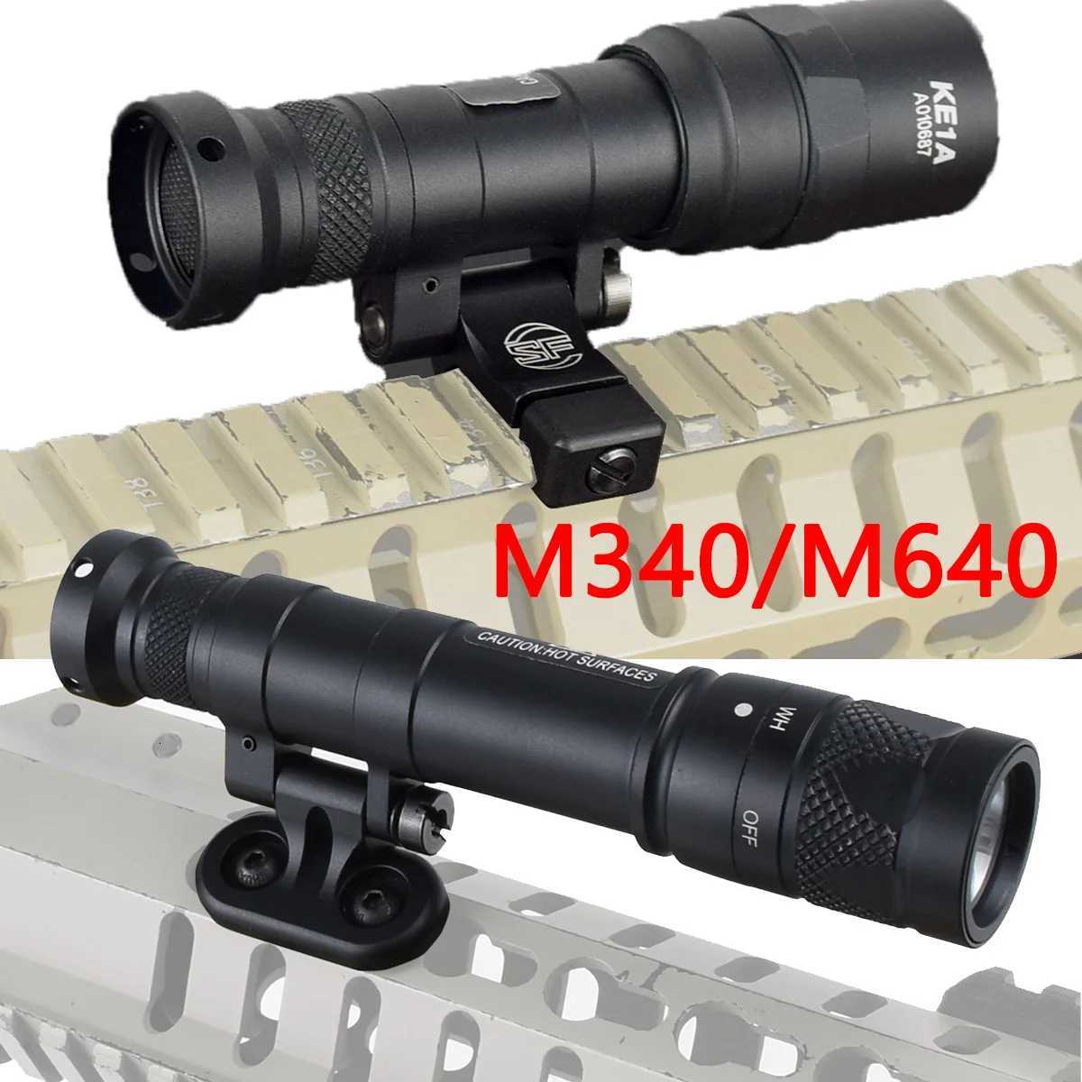 Tactical Surefir M600 M340 M640 SF Flashlight M340V Led Scout Light 20mm Picatinny Rail M LOK Mount Airsoft Hunting Gun LampXJ250905