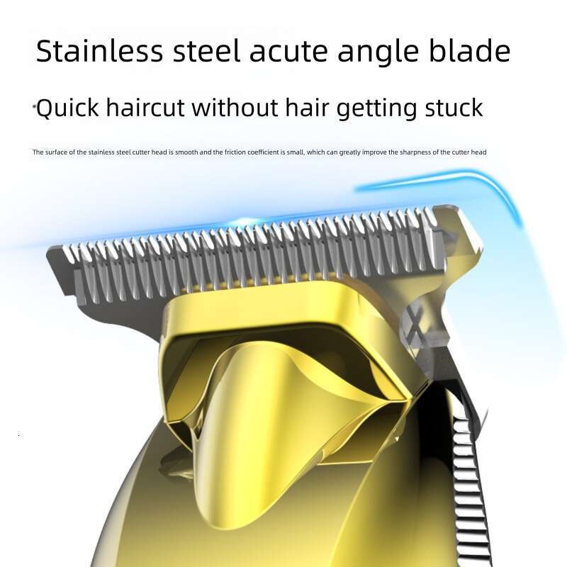 Digital Display Clipper Oil Head Carving Haircut Professional Salon Rechargeable Electric Hair Trimmer