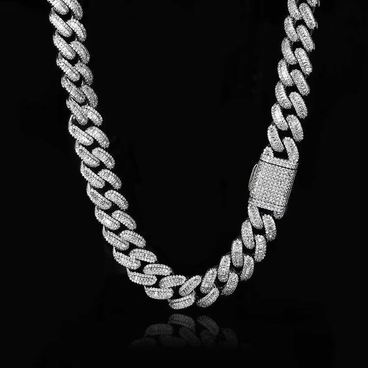 GZYSJEWELRY Manufacturer High Quality 15mm Miami Cuban Link Chain Iced Out Bling Jewelry Store for Sale