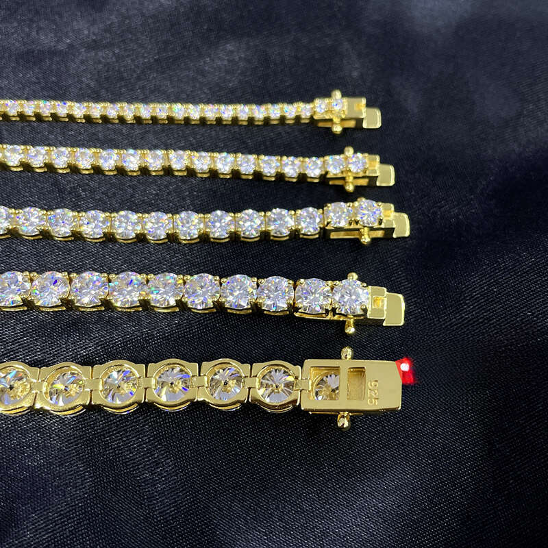 Cheapest White GRA Tennis Chain Ice Out Sier Hiphop Men Moissanite Bracelet