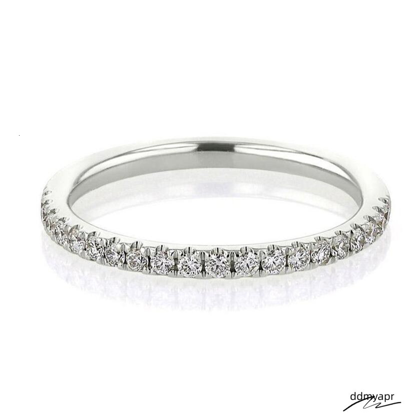 Classical Ddmydec Wedding Rings Jewelry Real Sterling Sier Water Drop 5A Zircon CZ Dia Gemstones Party Eternity Women Couple Bridal Ring Set Gift