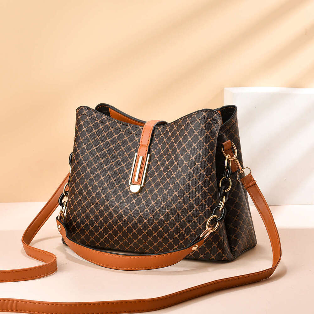 DHpet_wholesale Luxury Bucket Bag for Women Large Capacity Crossbody Shoulder Bag Multiple Compartments PU Leather Tote Purse