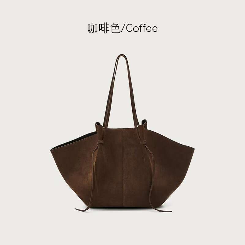 YUZEFI Women's Shoulder Bag Mochi Top Layer Suede Matte Large Capacity Handbag