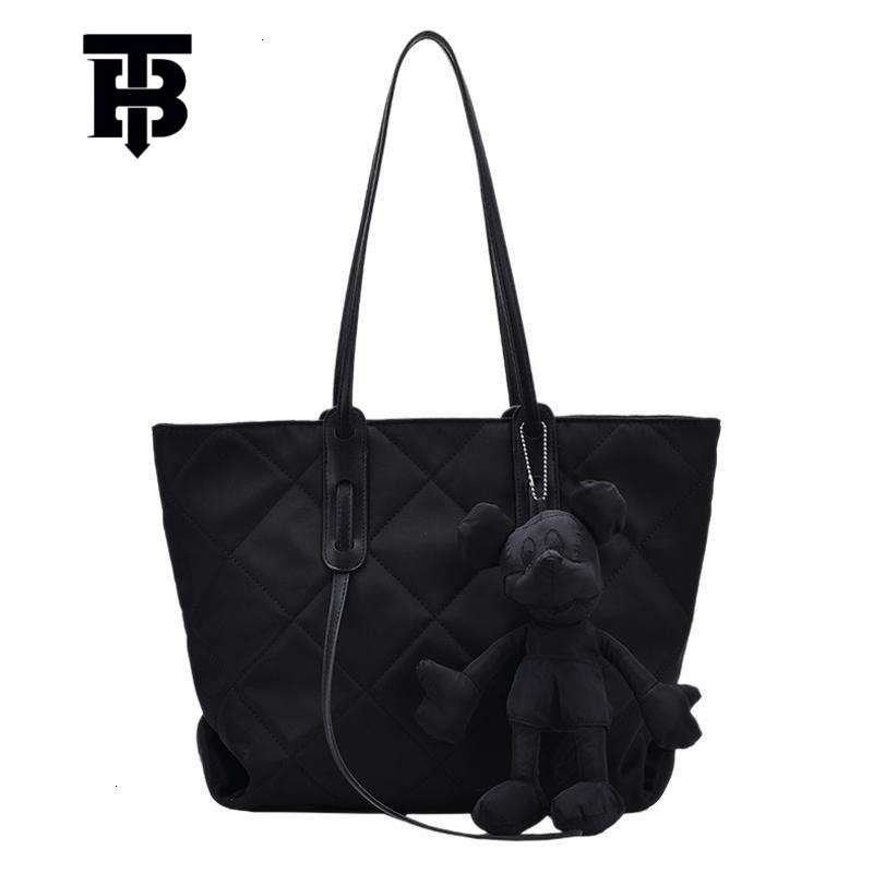 TB BHULAMTE Designer Bag 2025 New Fashion Solid Color Luxury Bag Bag For Women Large Capacity Autumn Winter Casual Shoulder Bag Quilted Commute Tote B