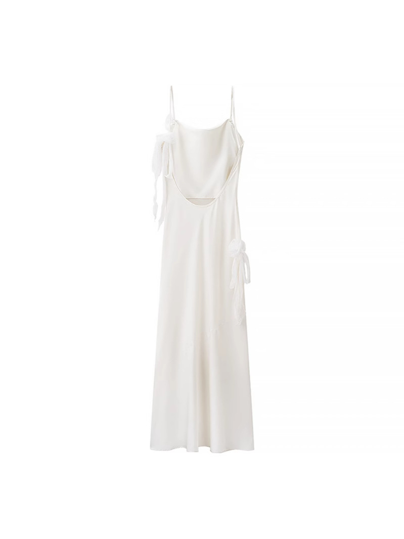 H27017 Ladies New Fashion Backless Dress Long Skirt Holiday Style