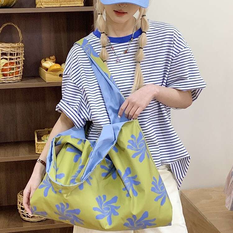 Spring and Summer Lazy Casual Orchid Large Capacity Tote Niche Korean Style Vest Canvas Shoulder Women's Bag