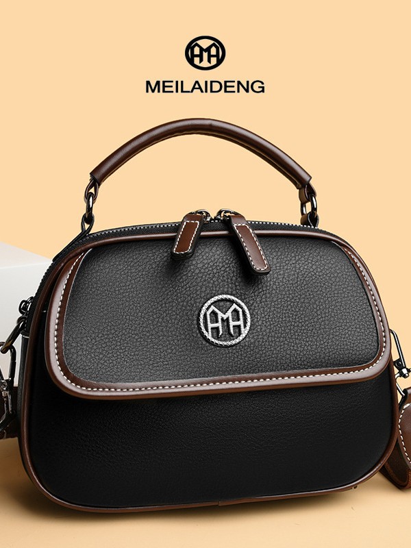 2025 Hot-Selling Simple Large-Capacity Soft Leather Handbag Casual And Versatile With Wide Shoulder Strap Single-Shoulder Crossbody Bag For Women