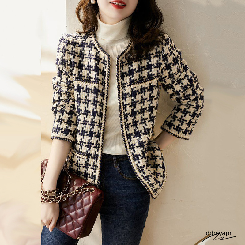 Jacket Blazer Woman Womens Designer Clothing Chan Style Coat Is Versatile Choice Early ddmyday Autumn The Tweed Top For A Socialite Looks Slimmer