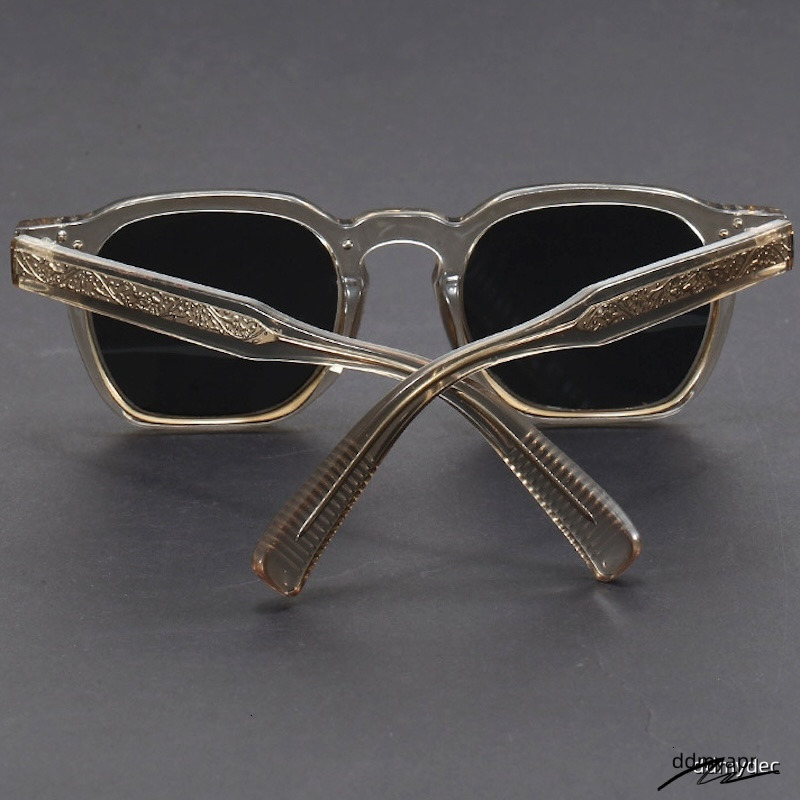 Vintage Steampunk Sunglasses Men Round Thick Glasses Women Retro Goggles Gothic Y2k Futuristic Cool INS Niche Circular High-End Sturdy Metal Inlay Ddm