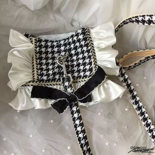 Princess Dog Harness With Leash Set, No Pull Adjustable Simple Magic Glue Puppy Pet Vest Harnesses Summer Pets Dress For Small Medium Dogs And ddmyday