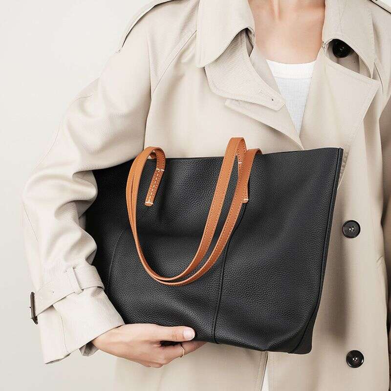 Ms. 2025 New Head Leather Handmade Commuter Handbag, Capacity Handbag Shoulder Bag, Large Bag